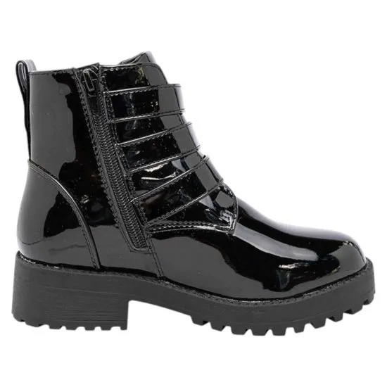 BOTIN NIÑA NEGRO CHAROL 02 BAMBOO - Imagen 2