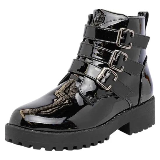 BOTIN NIÑA NEGRO CHAROL 02 BAMBOO - Imagen 4