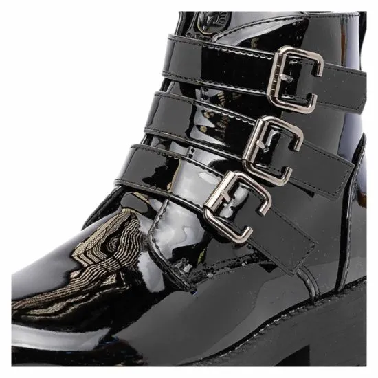 BOTIN NIÑA NEGRO CHAROL 02 BAMBOO - Imagen 5