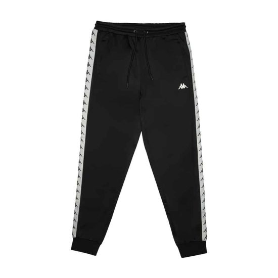 Pantalon Kappa Men Black Banda White