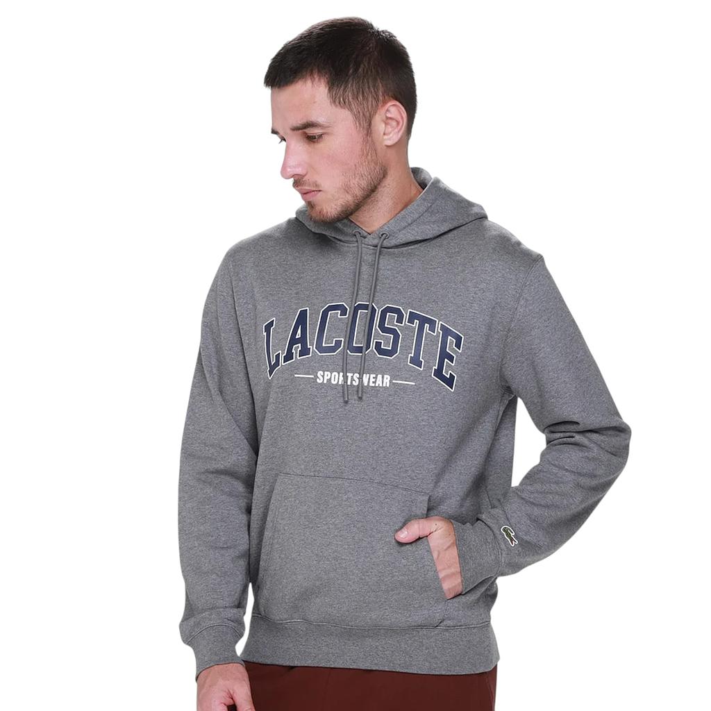 POLERON CANGURO HOMBRE SH2284 GRIS LACOSTE