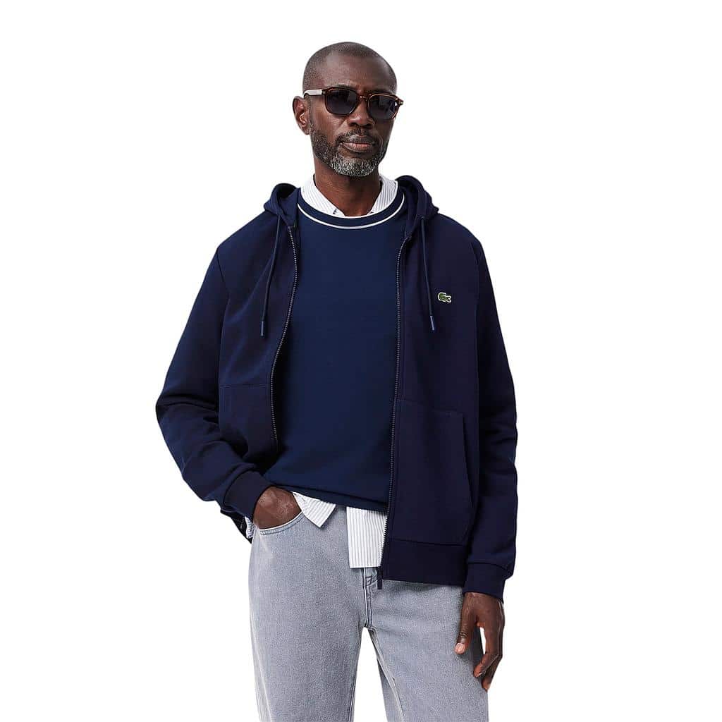 POLERON CON CIERRE HOMBRE AZUL SH9626 LACOSTE