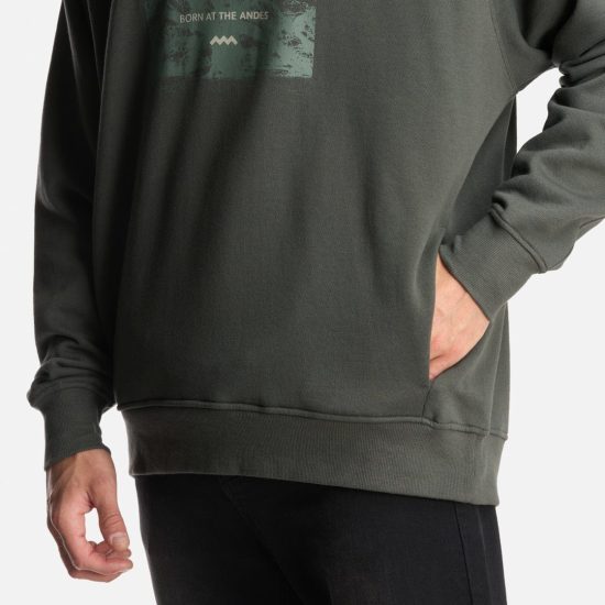 Poleron Hombre Insigne Hoody Front Print Verde Militar LIPPI - Imagen 6