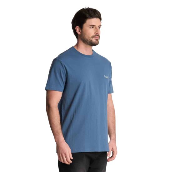 Polera Hombre Back Print Tshirt Azul Piedra Lippi - Imagen 2