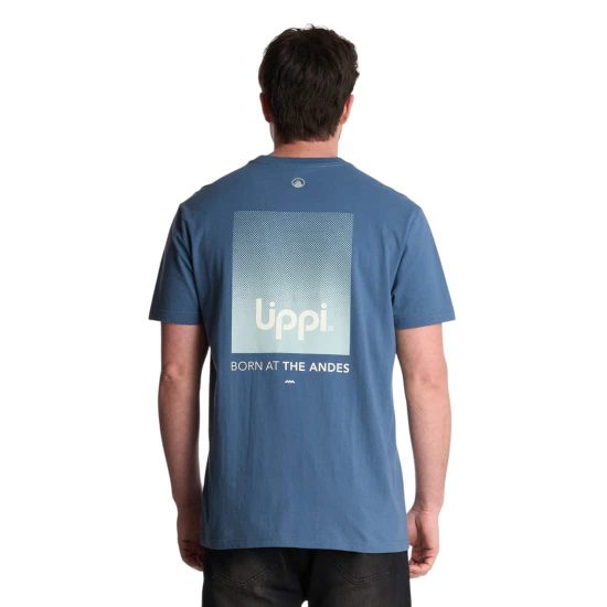 Polera Hombre Back Print Tshirt Azul Piedra Lippi - Imagen 3