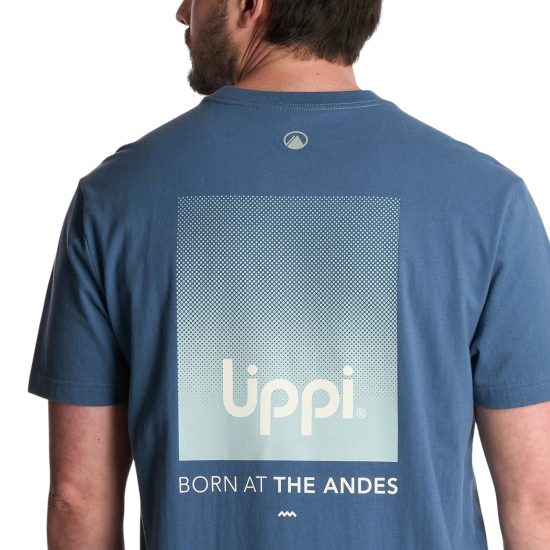 Polera Hombre Back Print Tshirt Azul Piedra Lippi - Imagen 4