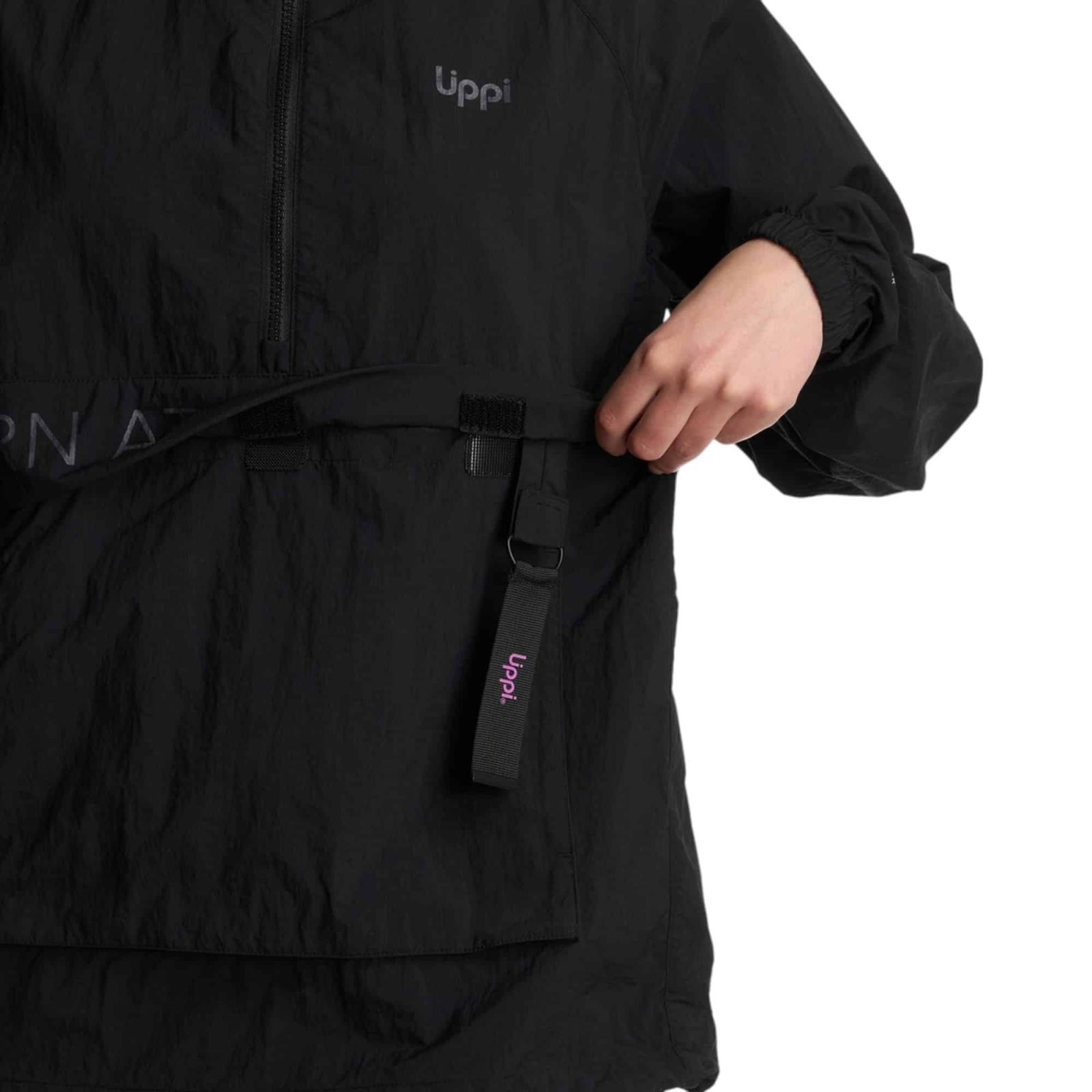Cortaviento W WindCity WindBreaker 1/4 Zip Jacket Negro Lippi - Imagen 4