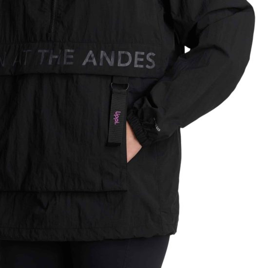 Cortaviento W WindCity WindBreaker 1/4 Zip Jacket Negro Lippi - Imagen 8