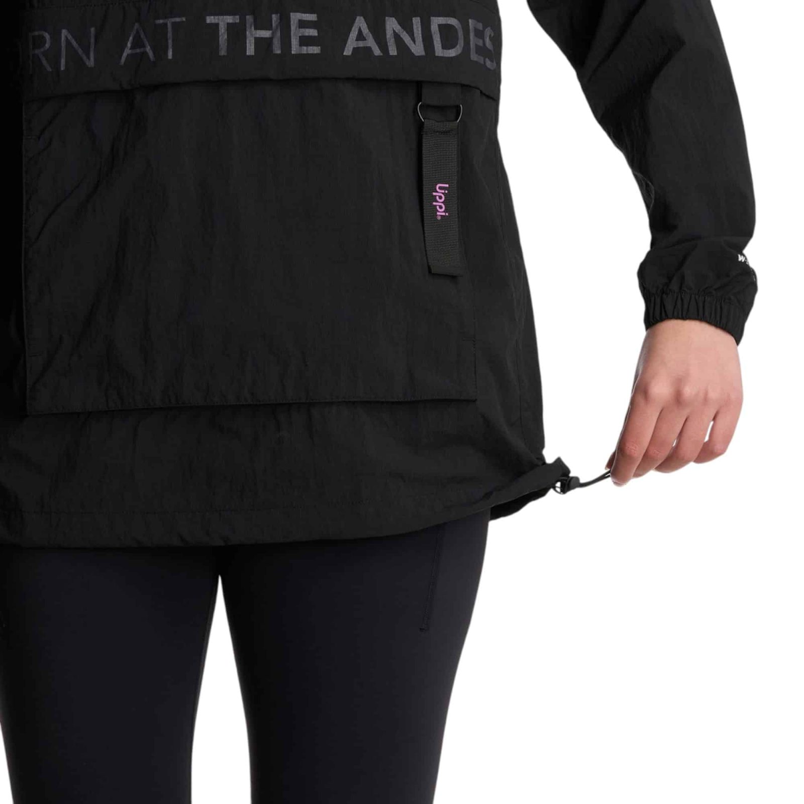 Cortaviento W WindCity WindBreaker 1/4 Zip Jacket Negro Lippi - Imagen 9