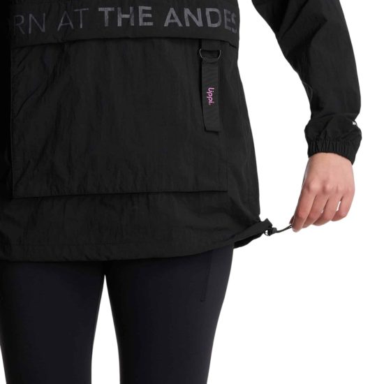 Cortaviento W WindCity WindBreaker 1/4 Zip Jacket Negro Lippi - Imagen 9