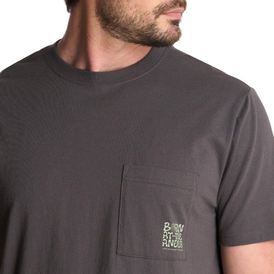 Polera Hombre Ulmo Pocket T-Shirt Celeste Grafito - Imagen 4