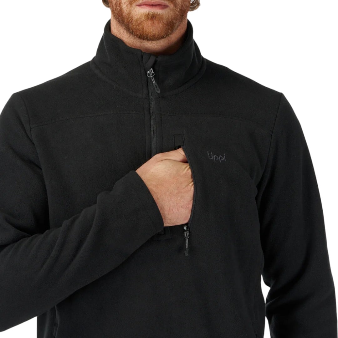 Poleron Hombre Paicavi ThermPro 1/4 Zip Negro Lippi - Imagen 6
