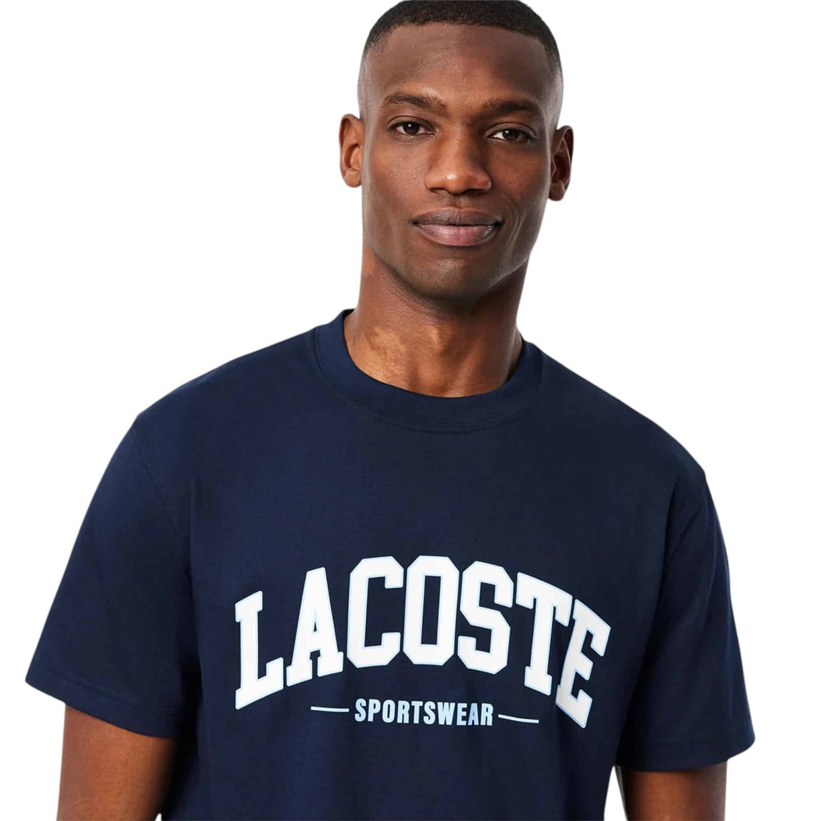 POLERA HOMBRE TH656523166 AZUL LACOSTE - Imagen 3