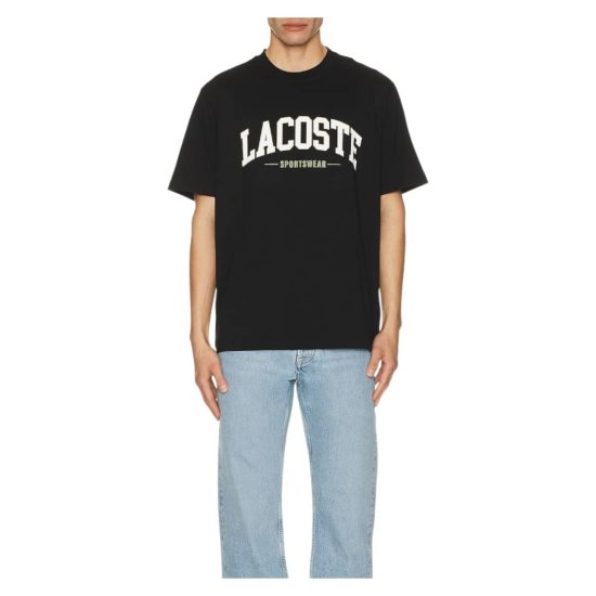 POLERA HOMBRE TH6565 NEGRO LACOSTE - Imagen 3