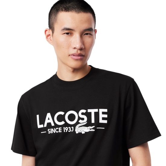 POLERA HOMBRE TH6541 NEGRO LACOSTE - Imagen 3
