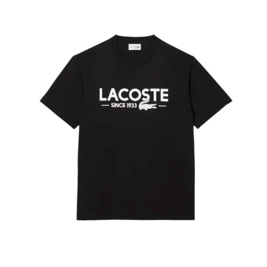 POLERA HOMBRE TH6541 NEGRO LACOSTE - Imagen 4