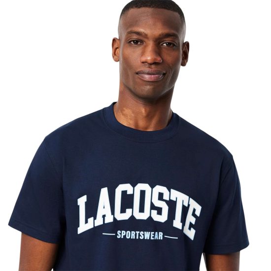 POLERA HOMBRE TH126523166 AZUL LACOSTE - Imagen 3