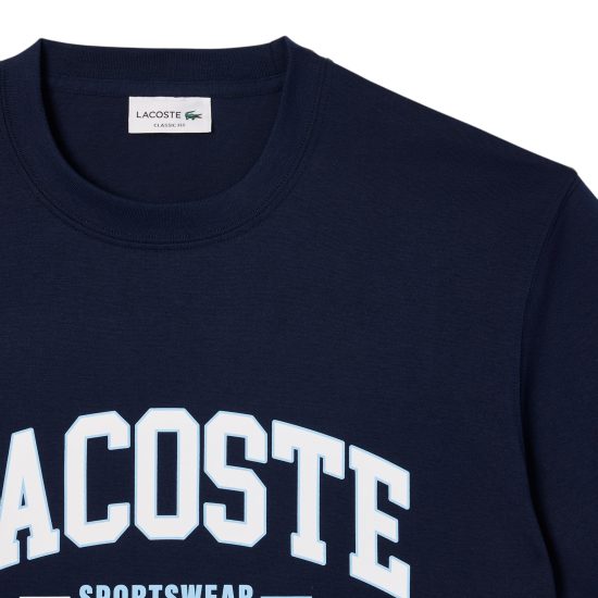 POLERA HOMBRE TH126523166 AZUL LACOSTE - Imagen 5