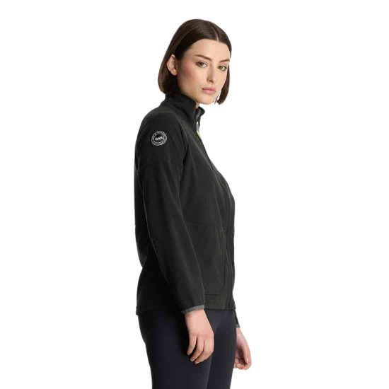 Polerón Mujer Stripes Nano-F Full Zip Negro Lippi - Imagen 2