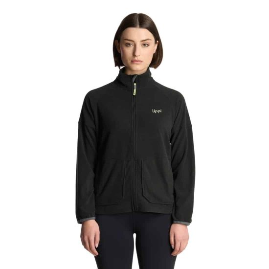 Polerón Mujer Stripes Nano-F Full Zip Negro Lippi - Imagen 3