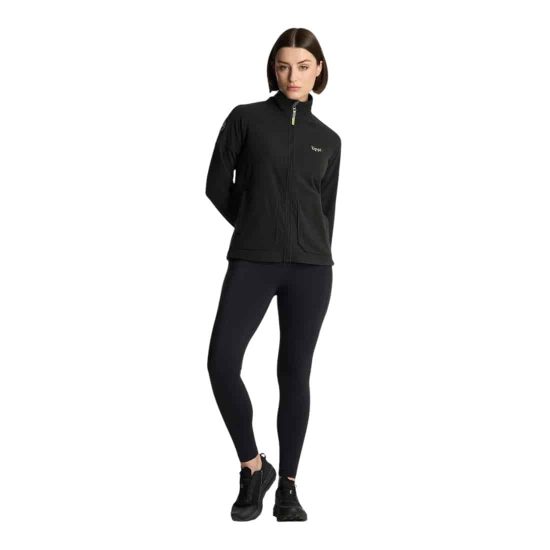 Polerón Mujer Stripes Nano-F Full Zip Negro Lippi - Imagen 7