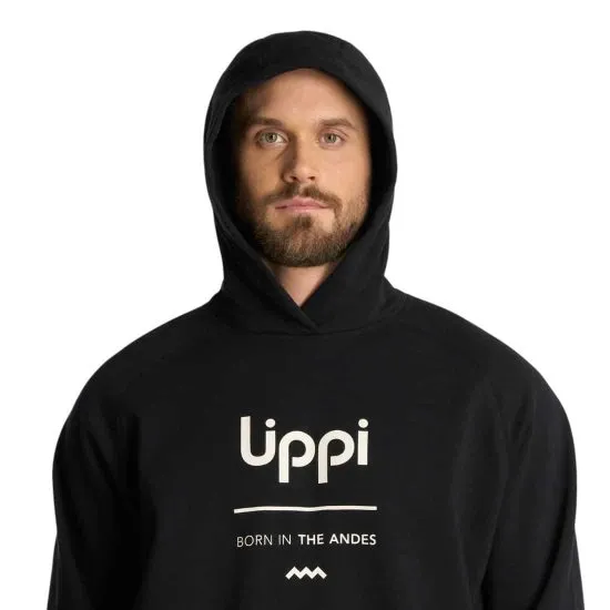 Polerón Hombre Insigne Hoody Sweatshirt Front Print Negro Lippi - Imagen 5