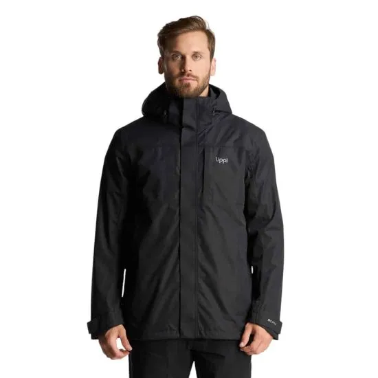 Chaqueta Hombre Tres Cruces Fusion-3 Hoody Jacket Negro Lippi - Imagen 4