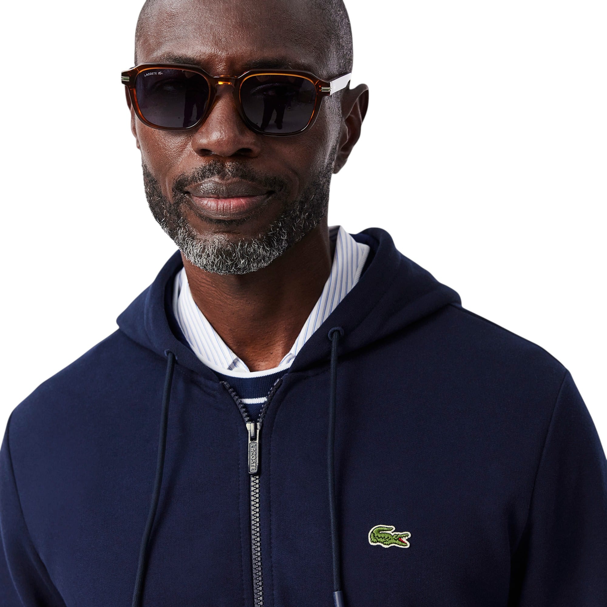 POLERON CON CIERRE HOMBRE AZUL SH9626 LACOSTE - Imagen 3