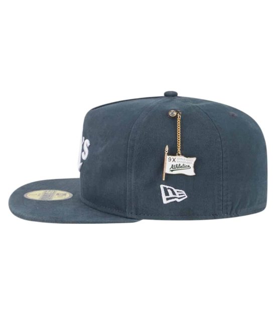 Gorro 59Fifty Oakland Athletics Championshio Side Flag Blue - Imagen 3