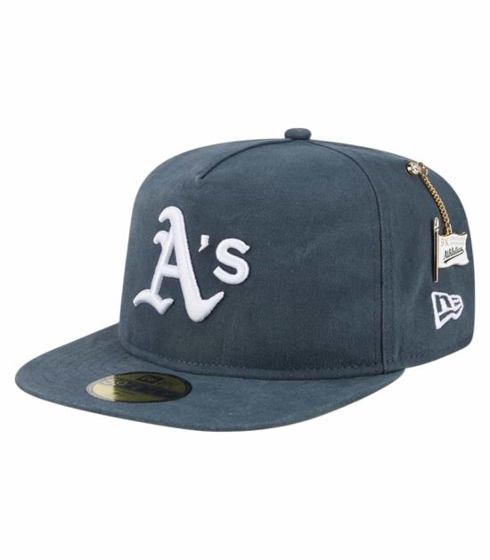 Gorro 59Fifty Oakland Athletics Championshio Side Flag Blue - Imagen 4