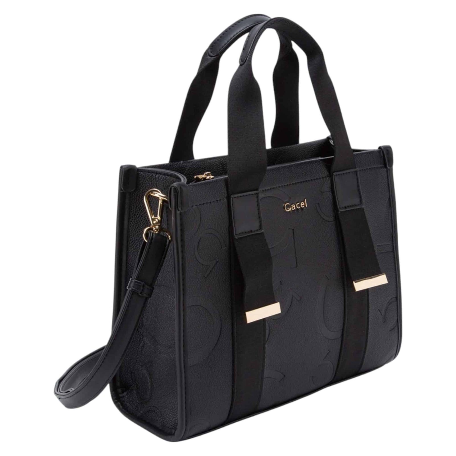 CARTERA DOS ASAS MEDIANA GRANEADO NEGRO CAR3333 GACEL - Imagen 2