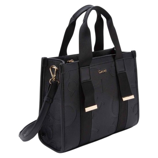 CARTERA DOS ASAS MEDIANA GRANEADO NEGRO CAR3333 GACEL - Imagen 2