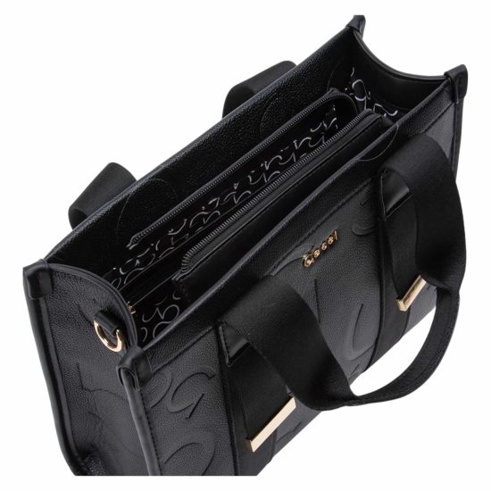 CARTERA DOS ASAS MEDIANA GRANEADO NEGRO CAR3333 GACEL - Imagen 6