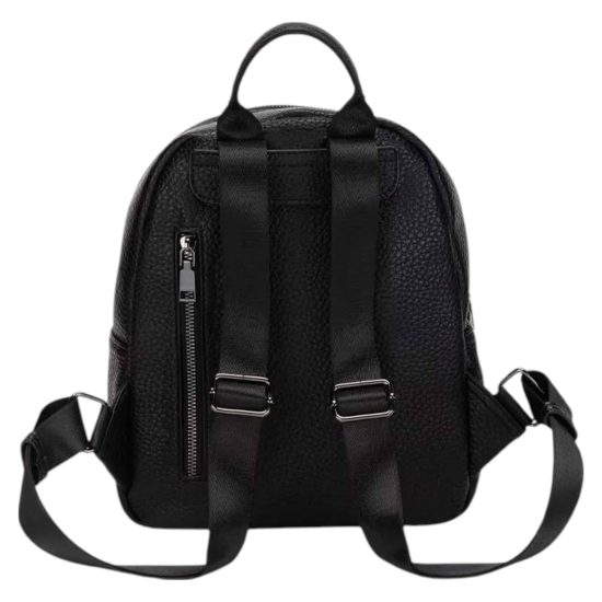 MOCHILA PEQUEÑA SINTETICO GRANEADO NEGRO CAR3264 GACEL - Imagen 2