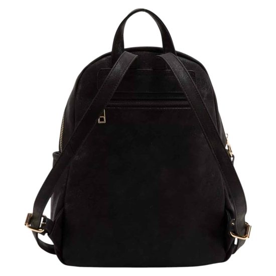 MOCHILA PEQUEÑA CUERO SINTETICO NEGRO CAR3101 GACEL - Imagen 3