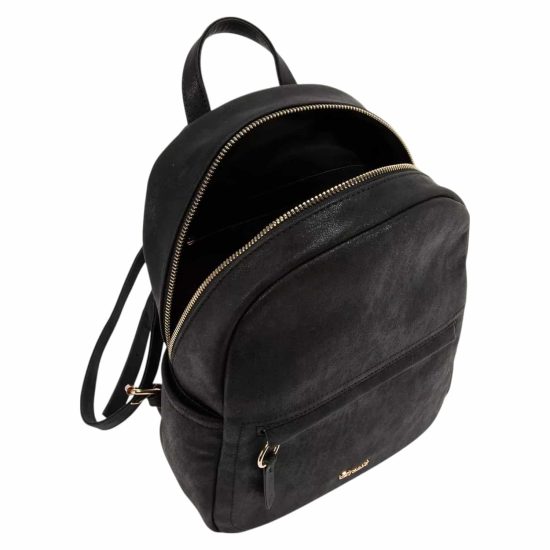 MOCHILA PEQUEÑA CUERO SINTETICO NEGRO CAR3101 GACEL - Imagen 5