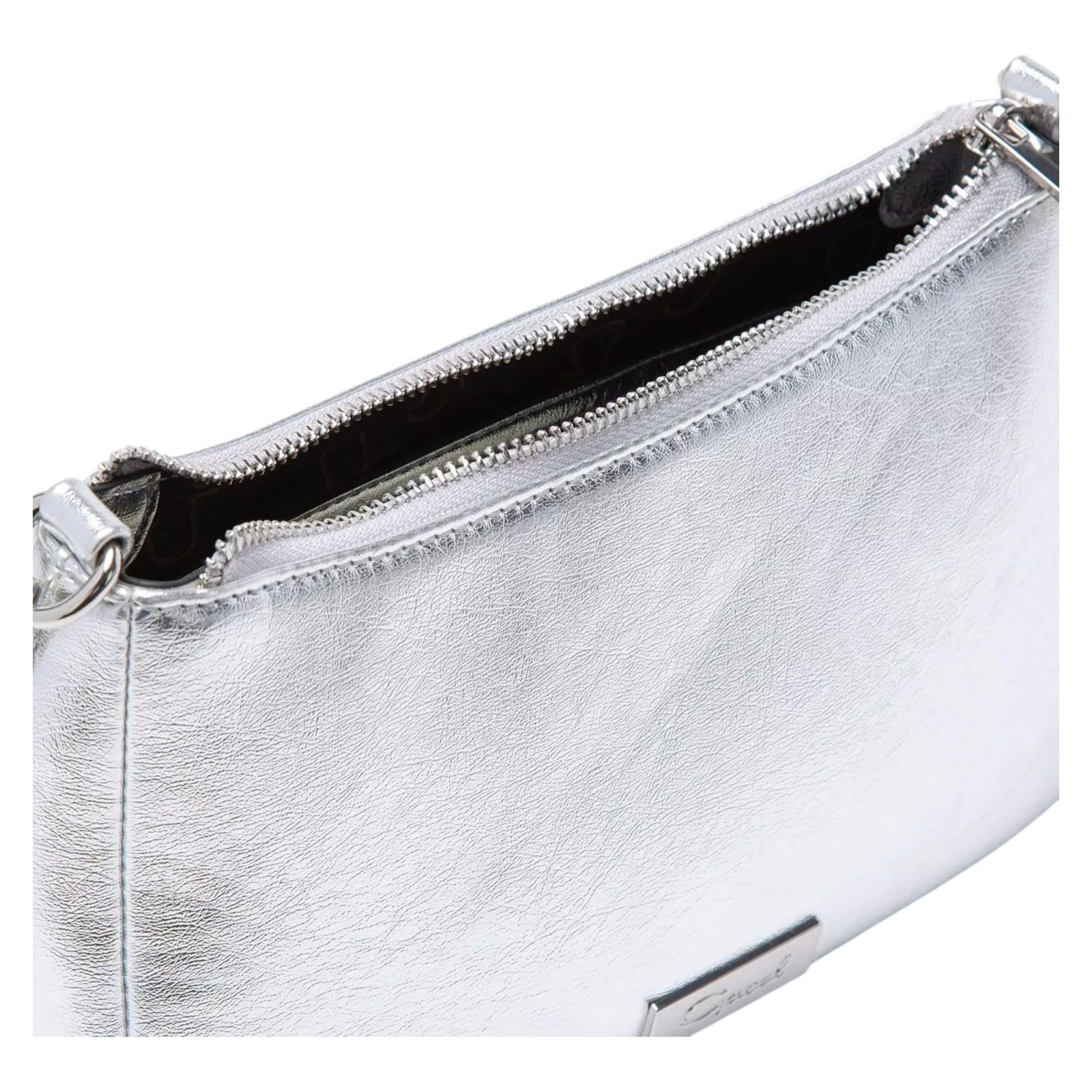 CARTERA BANDOLERA PEQUEÑA VERNIZ PLATA CAR2989 GACEL - Imagen 5