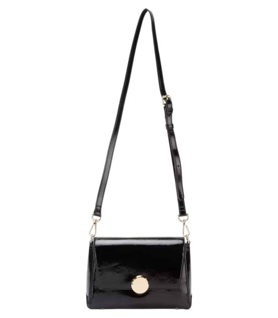 CARTERA BANDOLERA PEQUEÑA VERNIZ NEGRO - Imagen 2