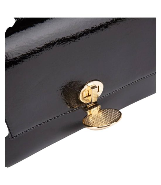 CARTERA BANDOLERA PEQUEÑA VERNIZ NEGRO - Imagen 3