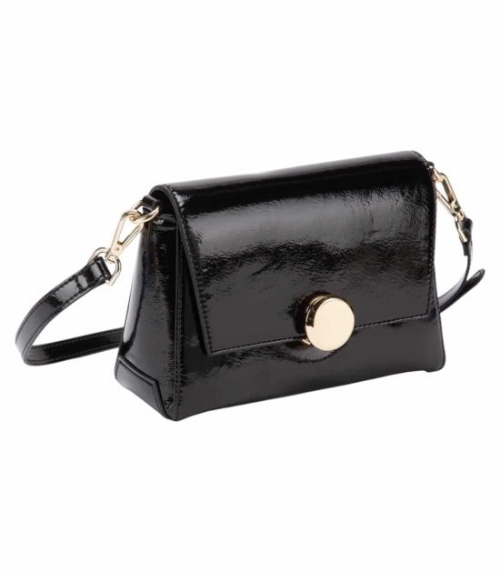 CARTERA BANDOLERA PEQUEÑA VERNIZ NEGRO - Imagen 7