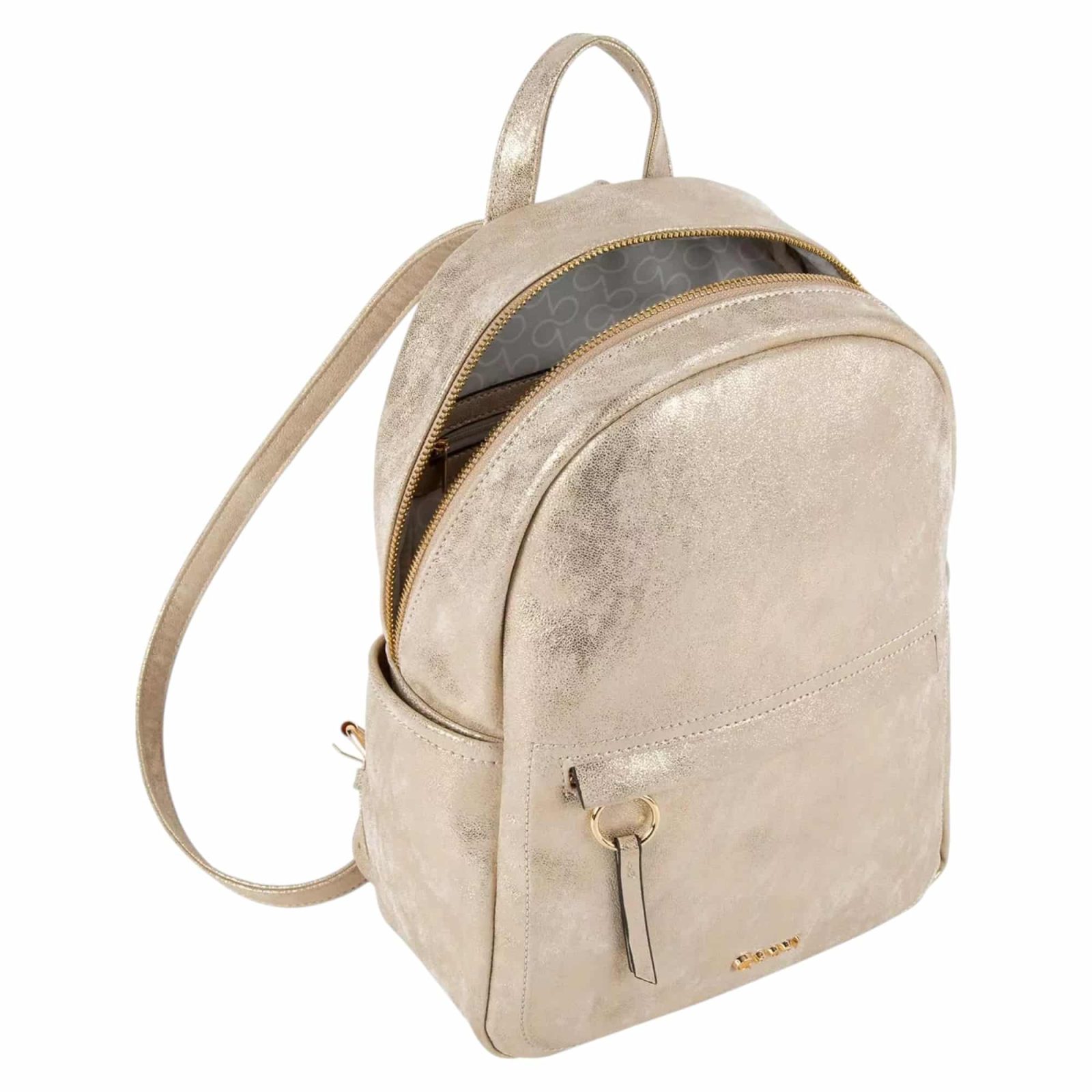 MOCHILA PEQUEÑA CUERO SINTETICO DORADO CAR3102 GACEL - Imagen 2