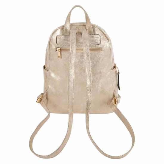 MOCHILA PEQUEÑA CUERO SINTETICO DORADO CAR3102 GACEL - Imagen 3