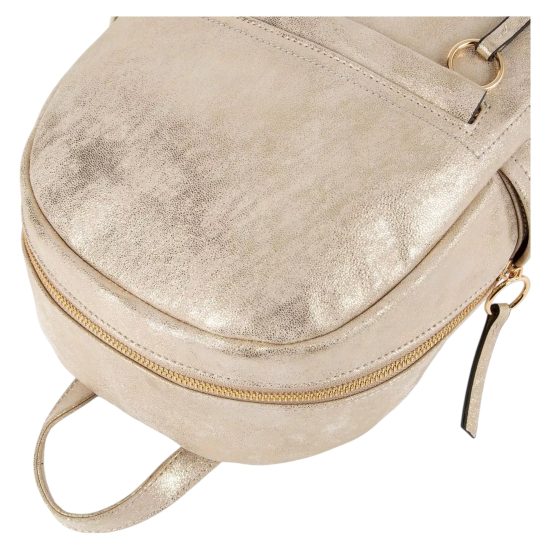 MOCHILA PEQUEÑA CUERO SINTETICO DORADO CAR3102 GACEL - Imagen 5