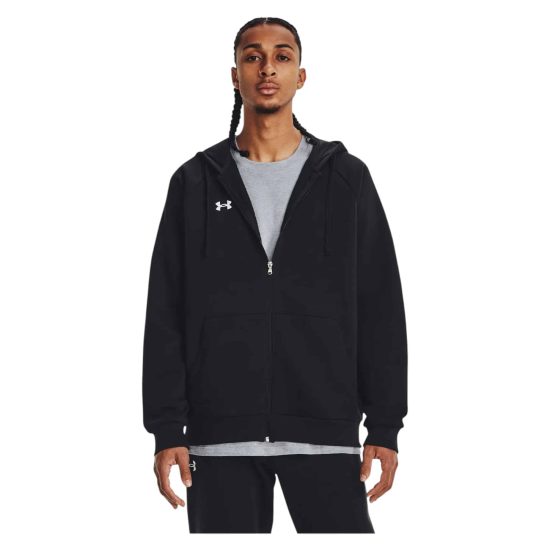 POLERON DEPORIVO HOMBRE CON CAPUCHA NEGRO UNDER ARMOUR - Imagen 3