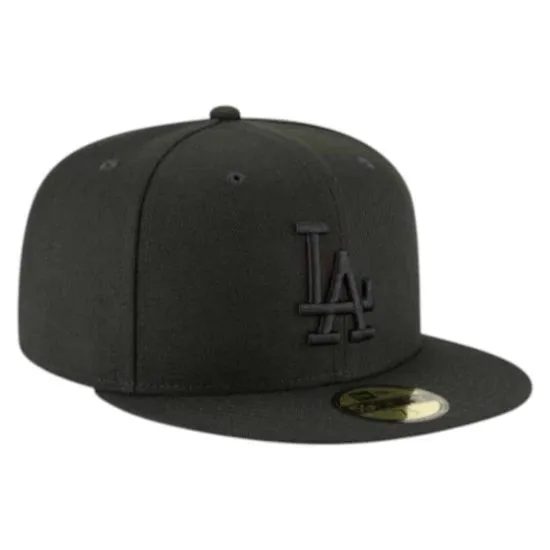 Gorro Dodgers Black On Black 59Fifty Cerrada