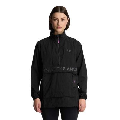 Cortaviento W WindCity WindBreaker 1/4 Zip Jacket Negro Lippi