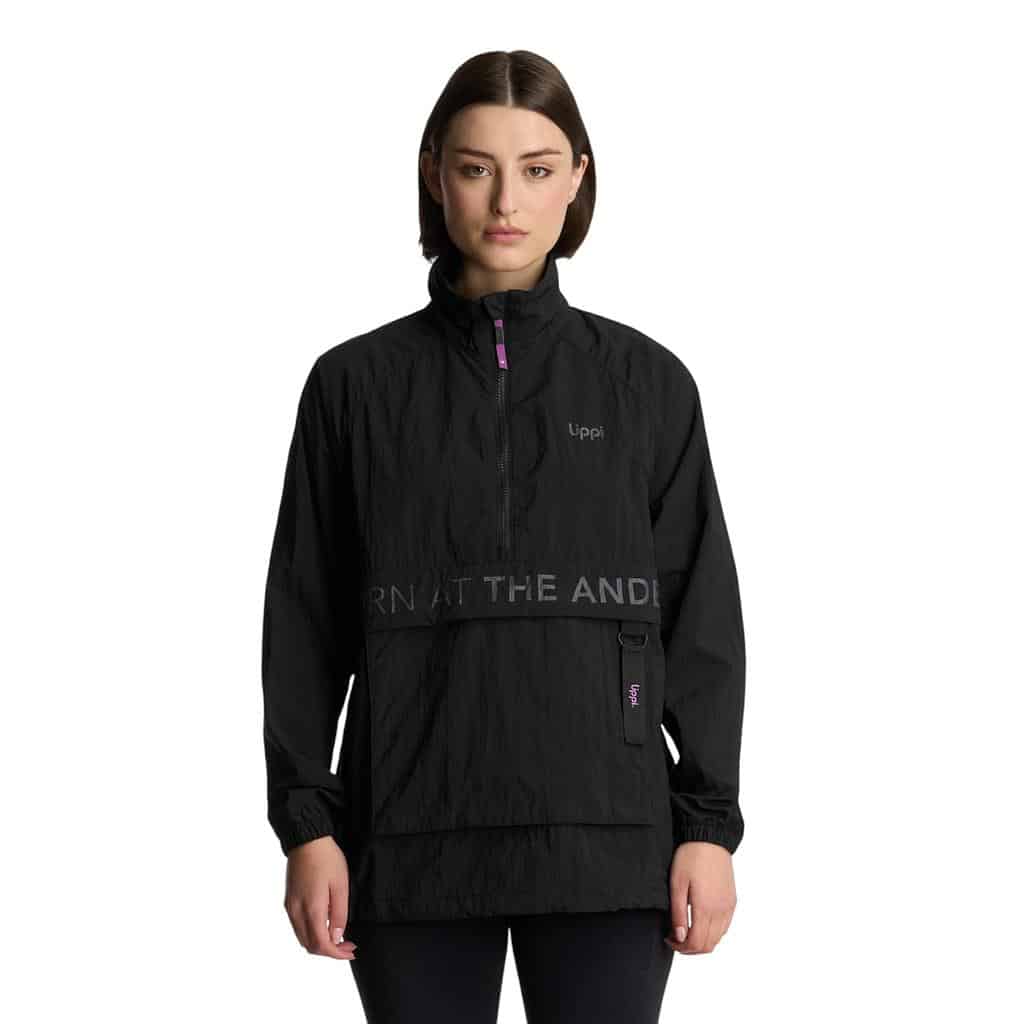 Cortaviento W WindCity WindBreaker 1/4 Zip Jacket Negro Lippi