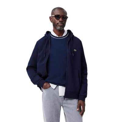 POLERON CON CIERRE HOMBRE AZUL SH9626 LACOSTE
