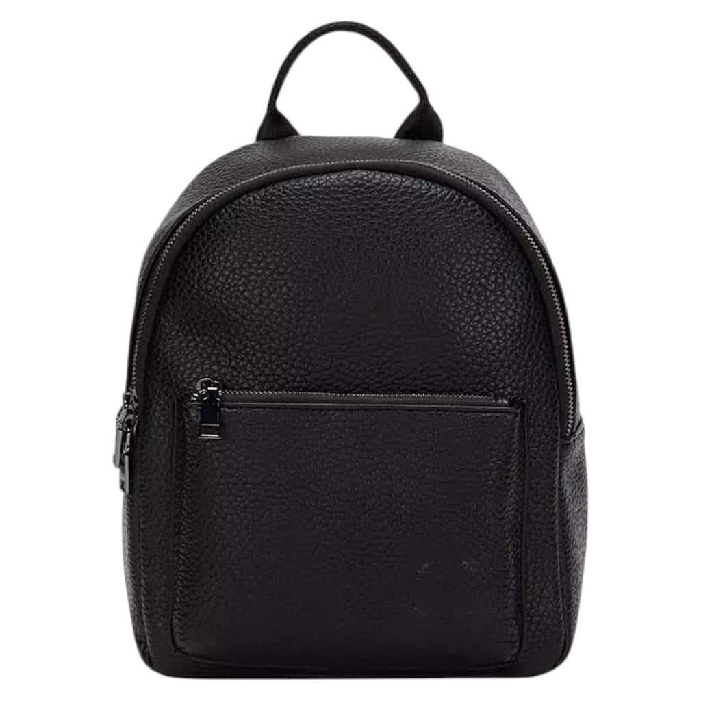 MOCHILA PEQUEÑA SINTETICO GRANEADO NEGRO CAR3264 GACEL