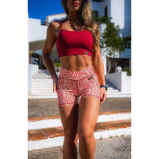 CALZA CORTA CAYETANA SHORT PRINT ROJO ORX